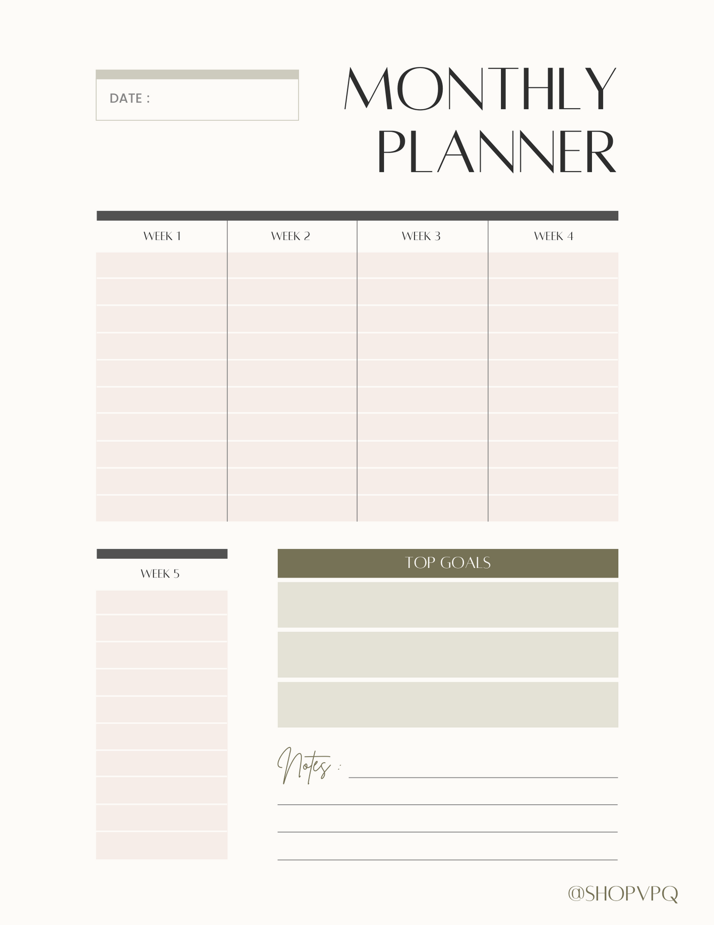 Monthly Planner