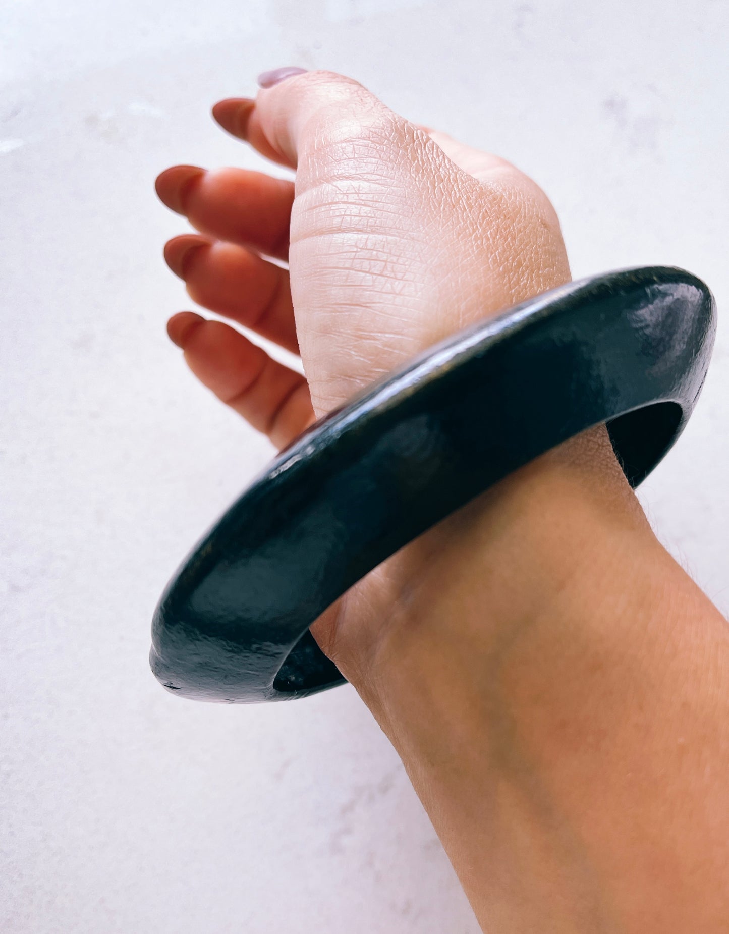 Black Wood Stacking Bangle