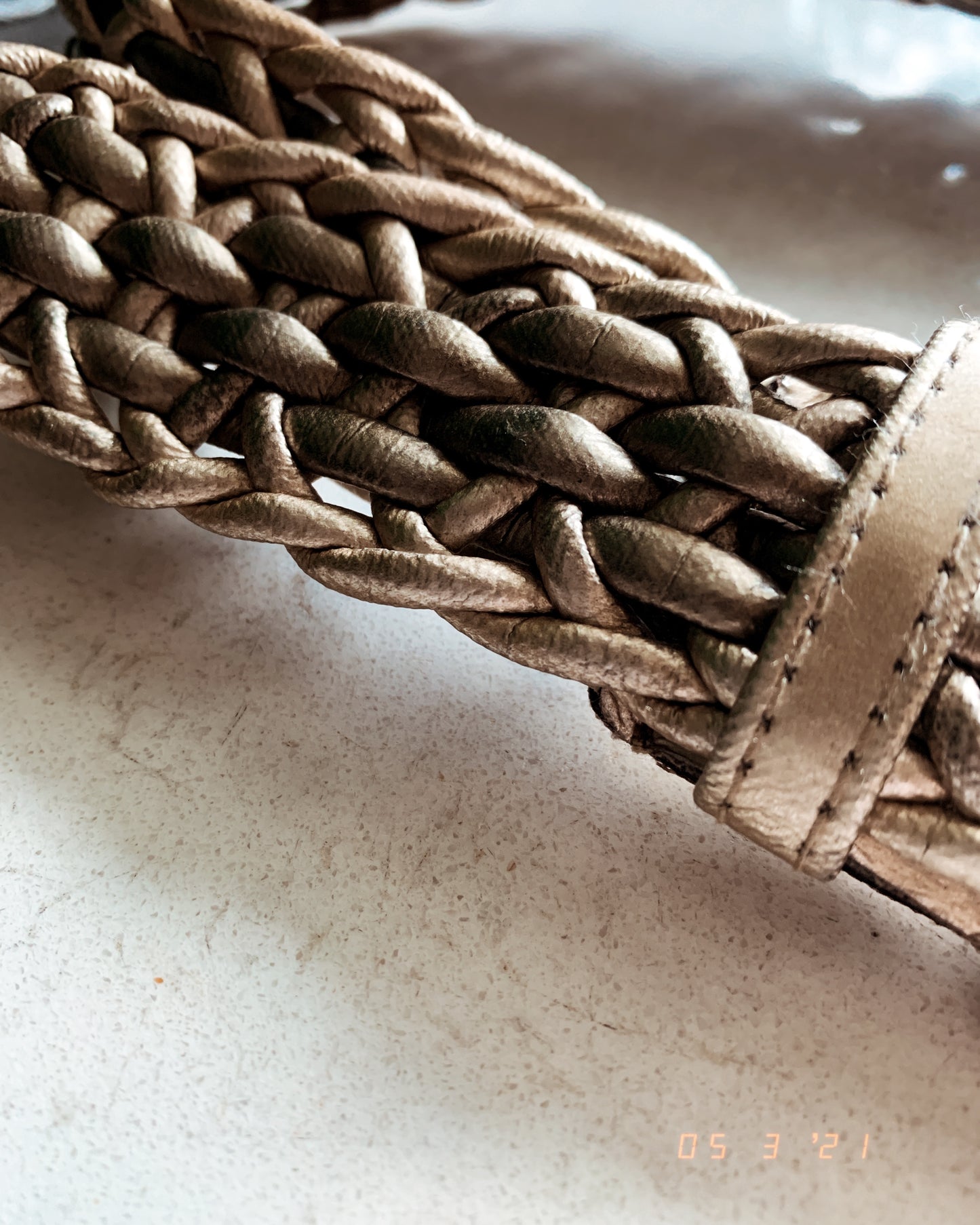Gold braided belt