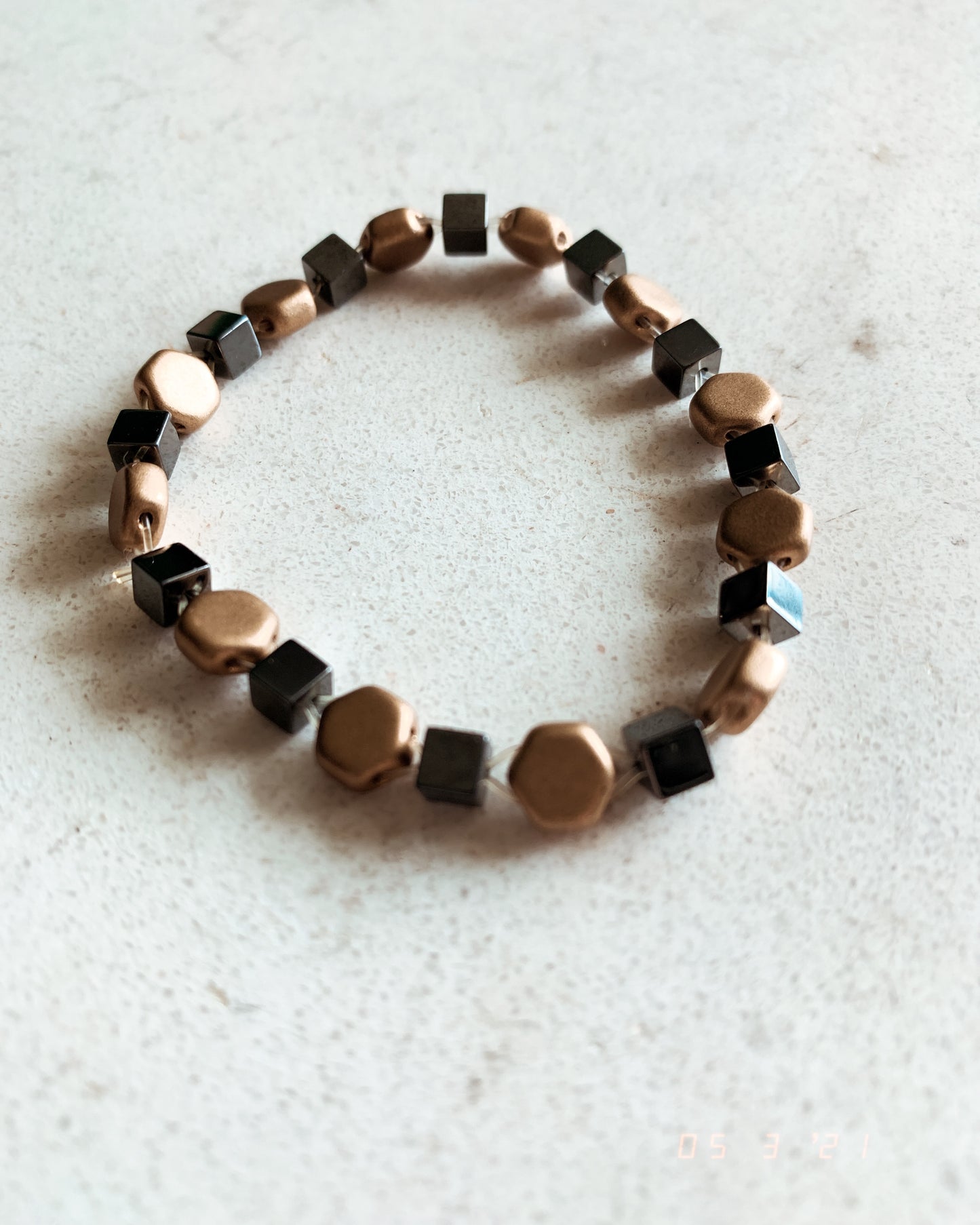 Hematite bead bracelet