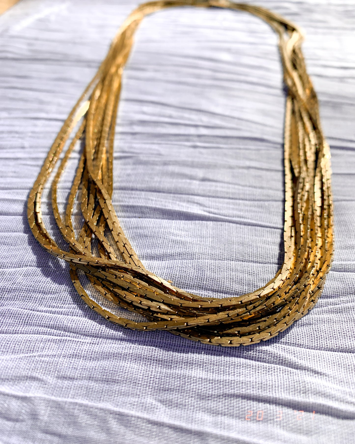 Gold multi chain necklace