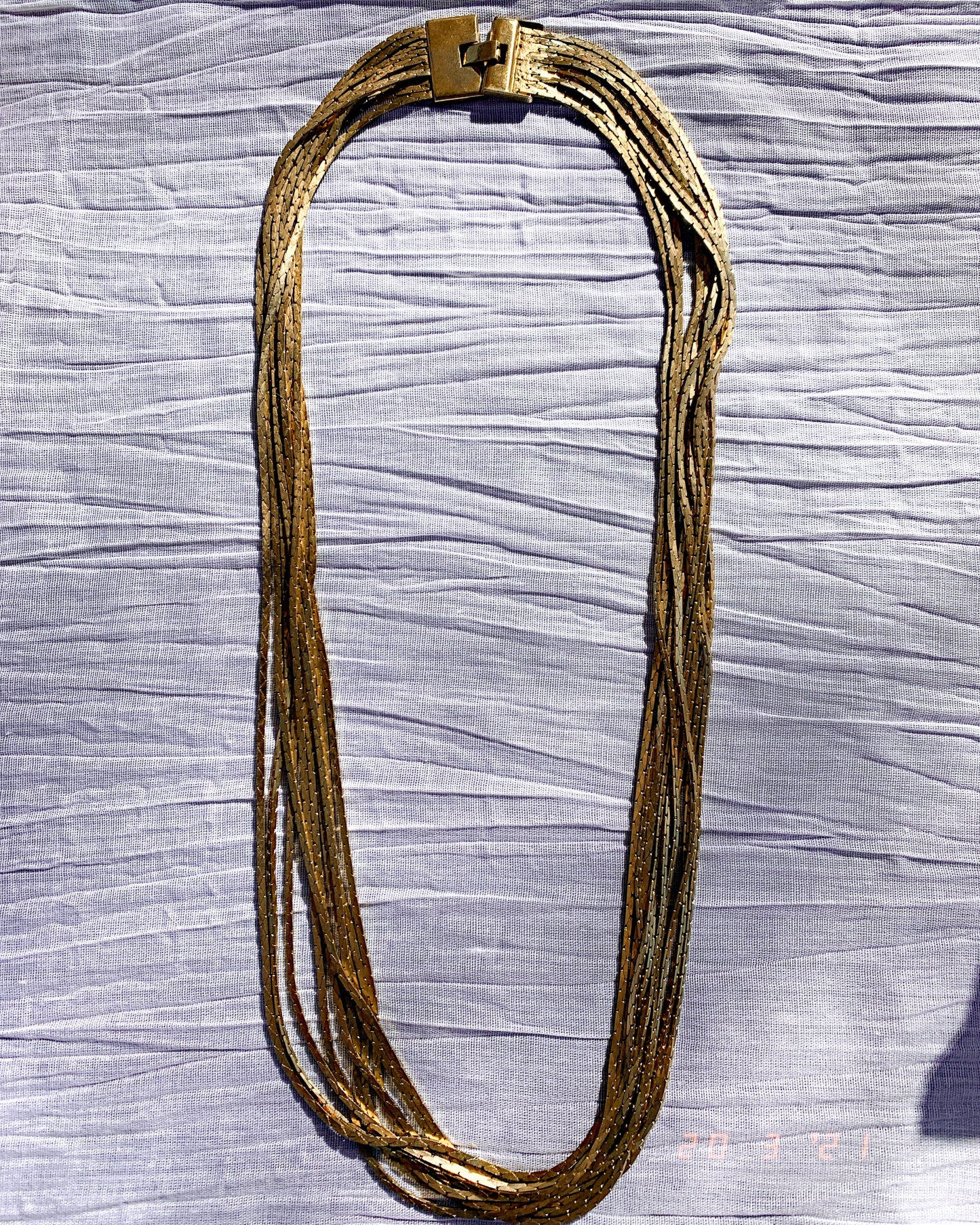 Gold multi chain necklace