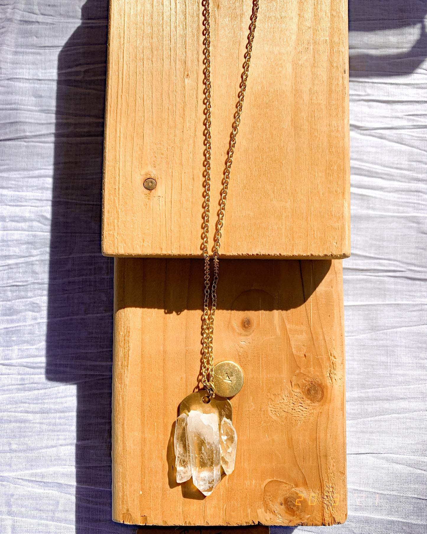 Clear Quartz Dog tag