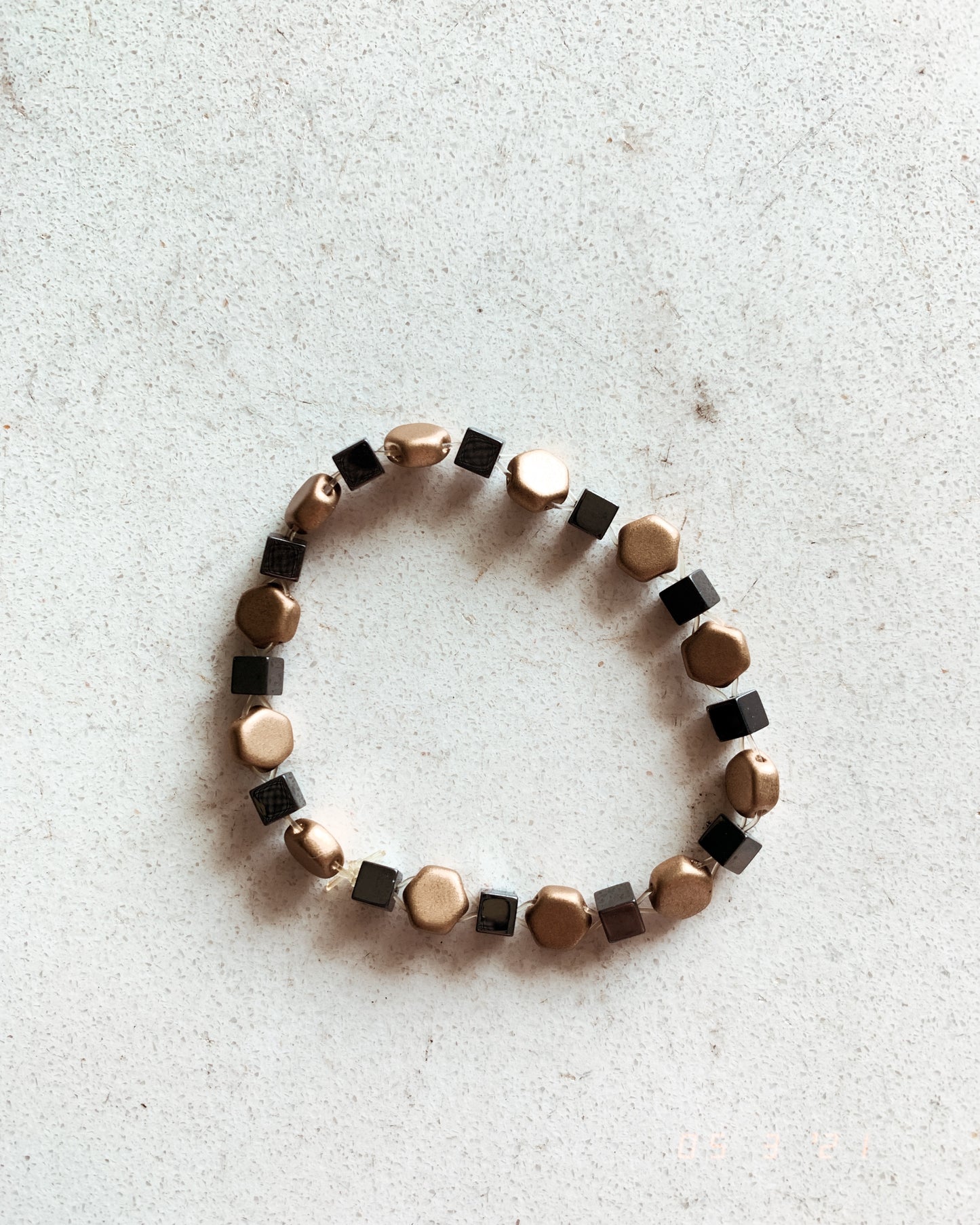 Hematite bead bracelet