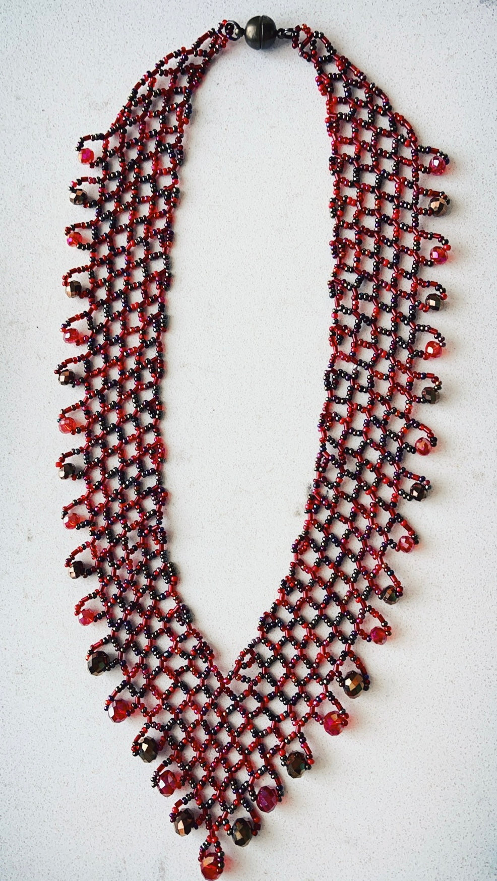 Red Bead Vintage Collar
