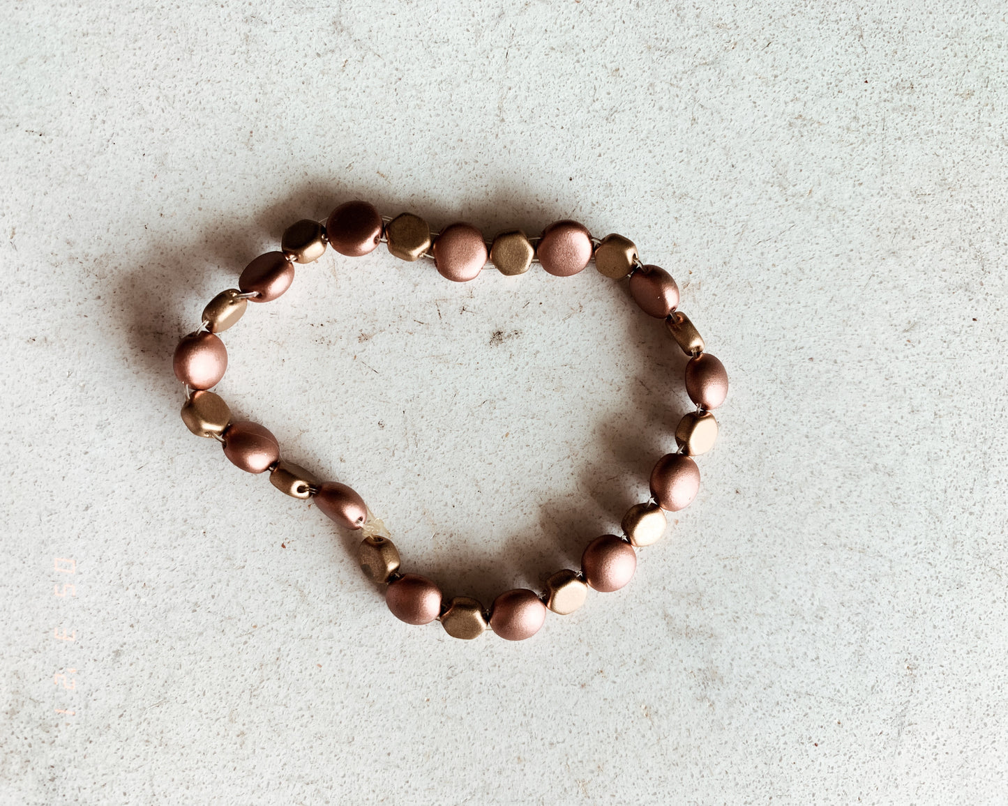 Rose gold bead bracelet