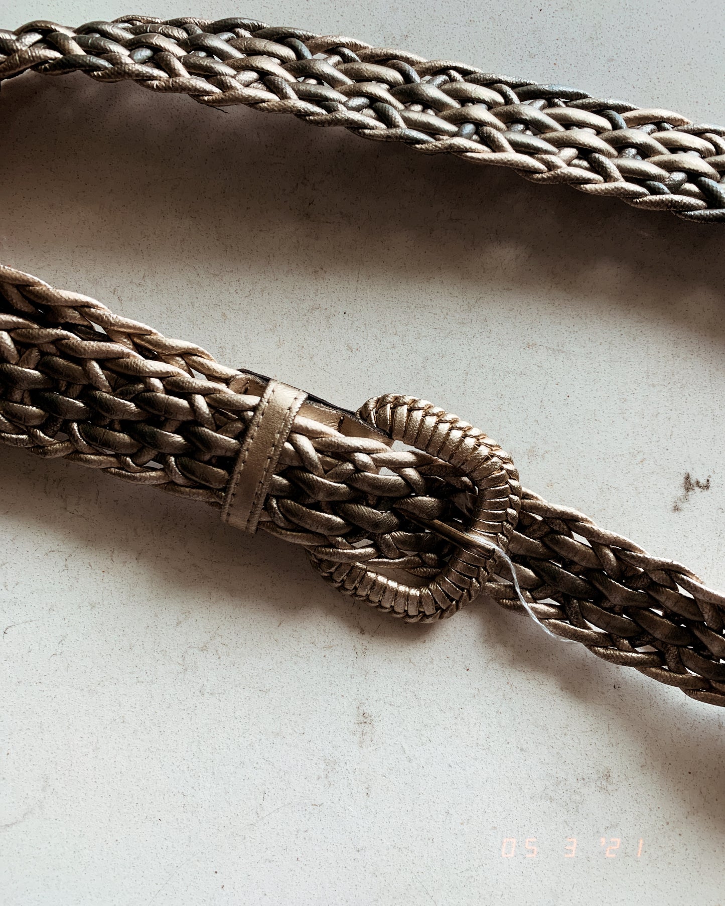 Gold braided belt